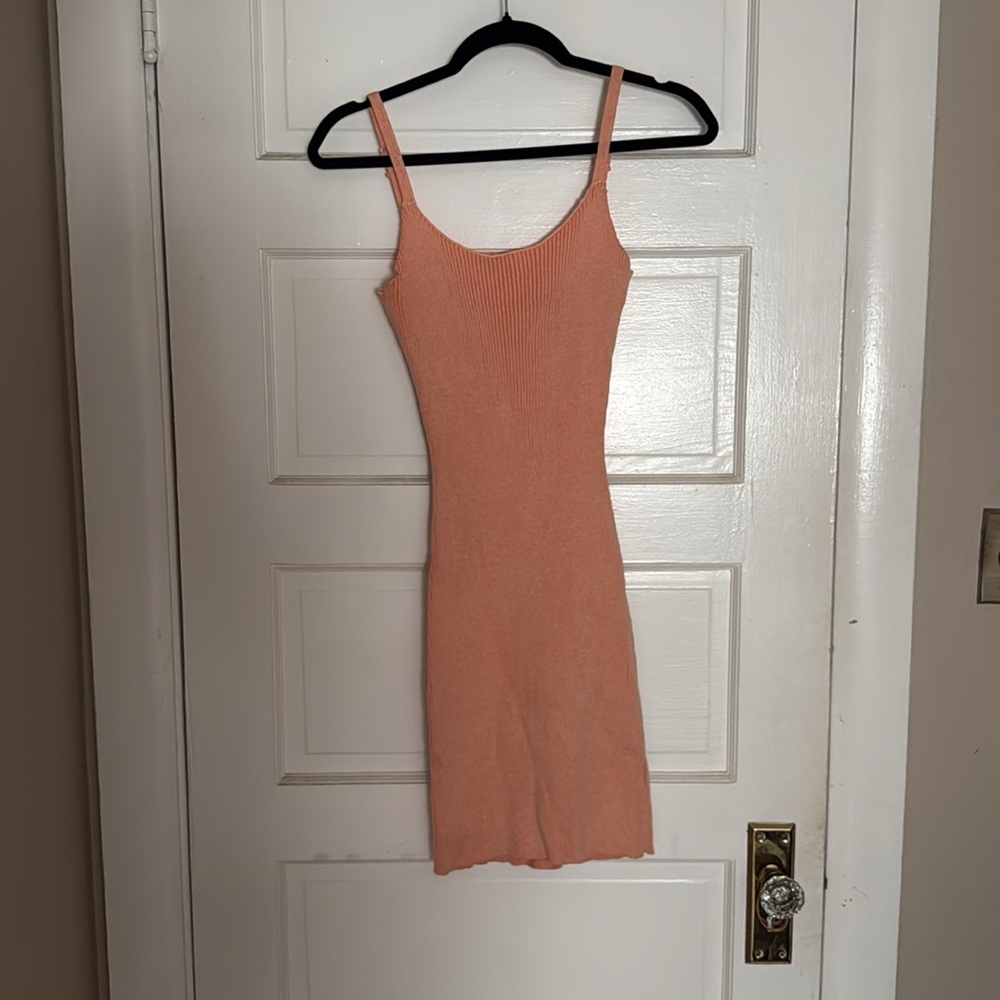 Emory Park Pink Bodycon Midi Dress Sleeveless Scoop Neck